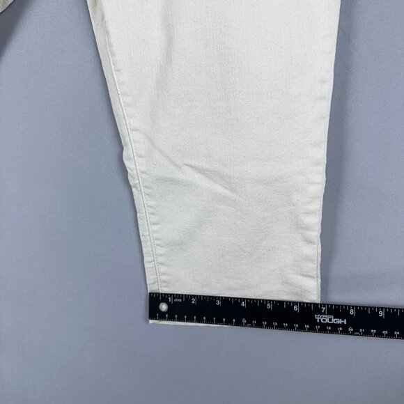 D Jeans Capri Womens Size 8 Mid Rise Light Wash Stretch Off White - Picture 8 of 10
